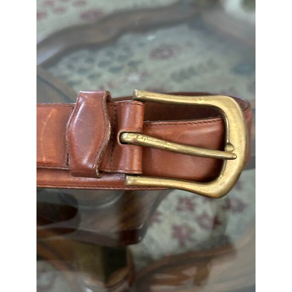 BRIGHTON Men's Brown Genuine Leather Western Full Grain Cowhide Belt Size 26 - Picture 1 of 7